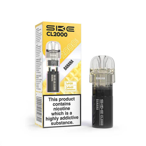 SKE Crystal CL2000 Prefilled Pod + Refill Container | Banana