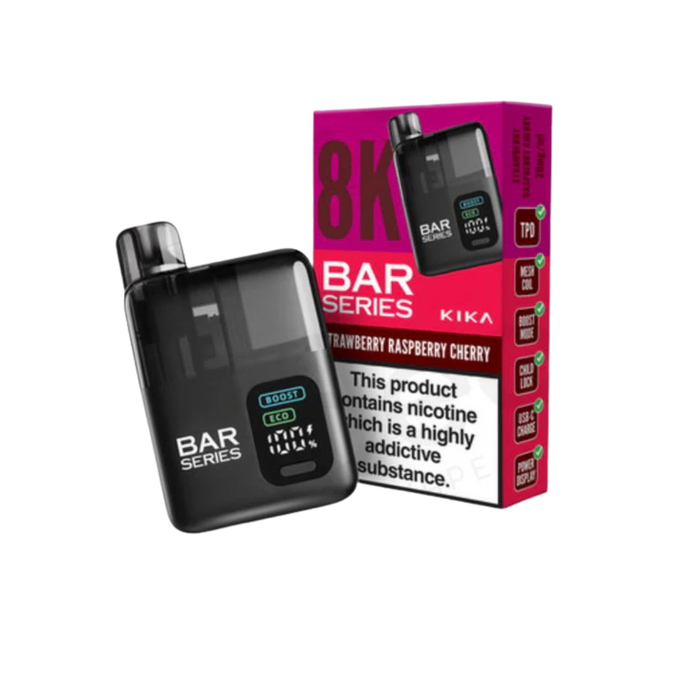 Bar Series Kika 8K Prefilled Vape Pod Kit | Strawberry Raspberry Cherry
