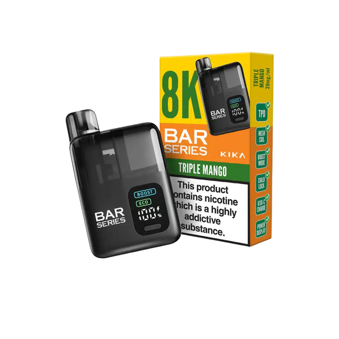 Bar Series Kika 8K Prefilled Vape Pod Kit | Triple Mango