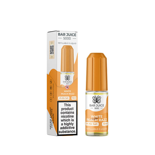 Bar Juice 5000 10ml Nic Salts | White Peach Razz