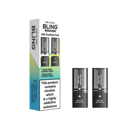 Crystal Bling Ultra Plus 30k Replacement Pod | Blue Razz Gummy Bear