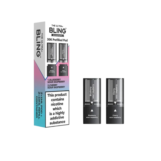 Crystal Bling Ultra Plus 30k Replacement Pod | Blueberry Sour Raspberry / Cherry Sour Raspberry