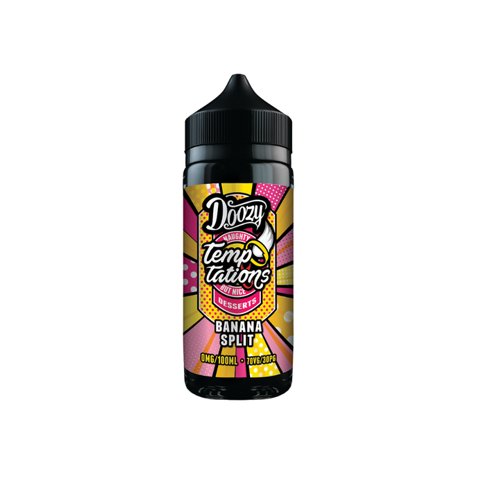 Doozy Temptations 100ml | Banana Split E-Liquid