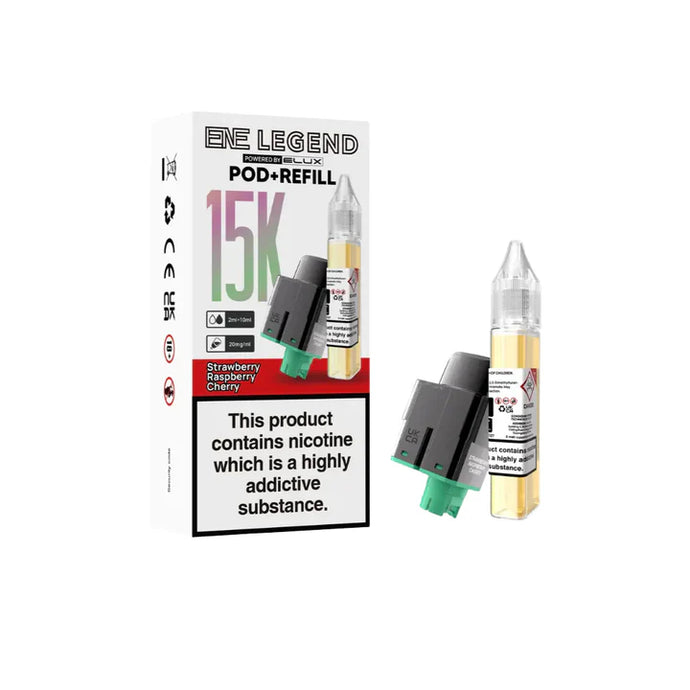 ENE Legend 15k Prefilled Replacement Pod | Strawberry Raspberry Cherry Ice