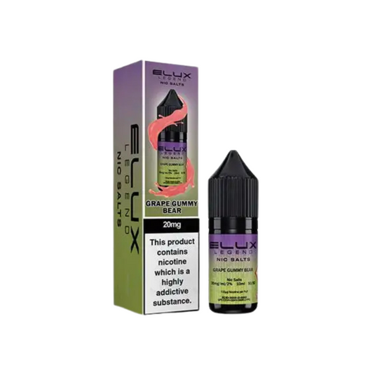 Elux legend Nic Salt 10ml | Grape Gummy Bear