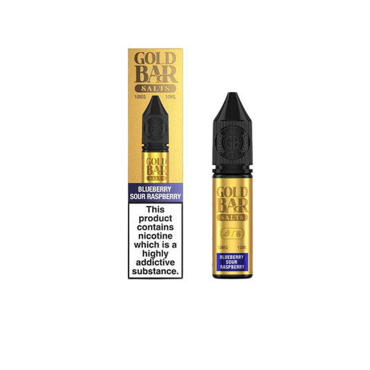 Gold Bar 10ml Nic Salts | Blueberry Sour Raspberry