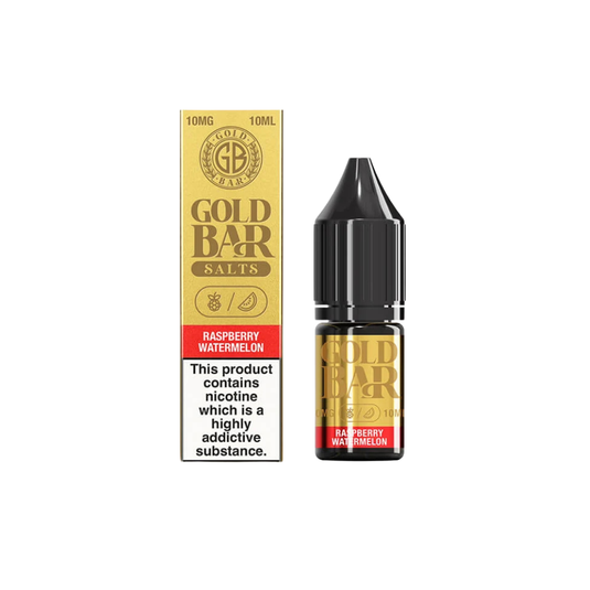 Gold Bar 10ml Nic Salts | Raspberry Watermelon