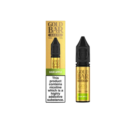 Gold Bar 10ml Nic Salts | Sour Apple
