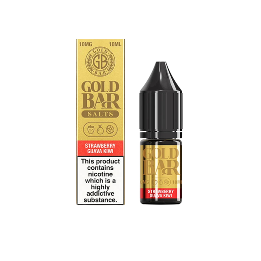Gold Bar 10ml Nic Salts | Strawberry Guava Kiwi