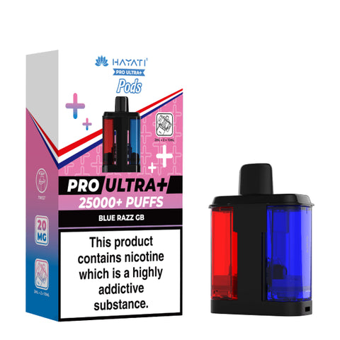 Hayati Pro Ultra Plus 25K Prefilled Replacement Pod | Blue Razz GB