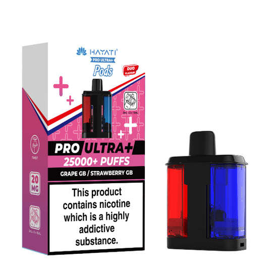 Hayati Pro Ultra Plus 25K Prefilled Replacement Pod | Grape GB / Strawberry GB