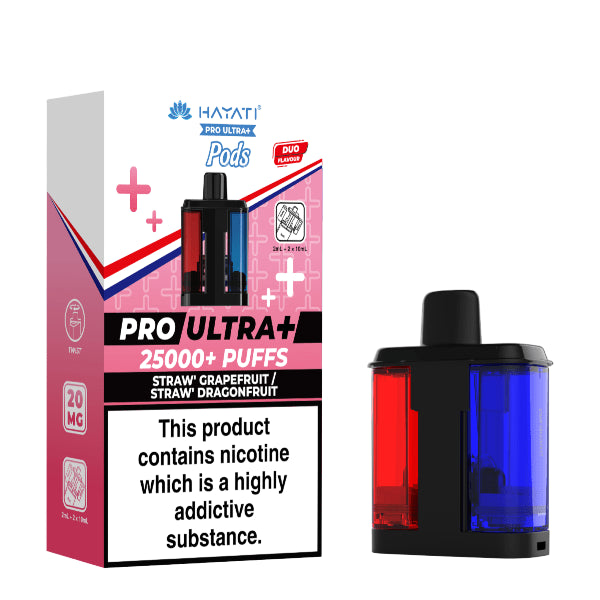 Hayati Pro Ultra Plus 25K Prefilled Replacement Pod | Straw Grapefruit / Straw Dragonfruit