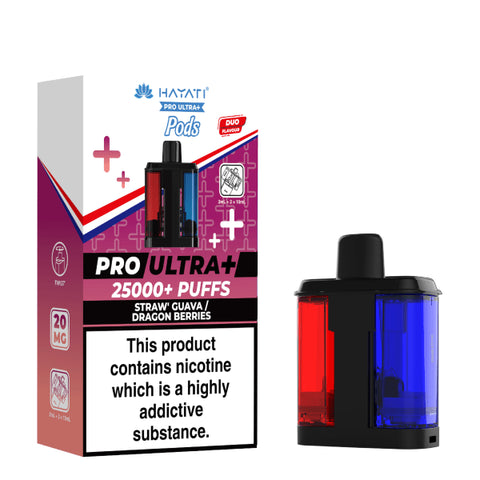 Hayati Pro Ultra Plus 25K Prefilled Replacement Pod | Straw Guava / Dragon Berries