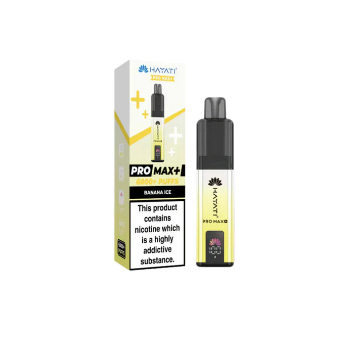 Hayati Pro Max Plus 6000 Puffs Prefilled Pod Kit | Banana Ice
