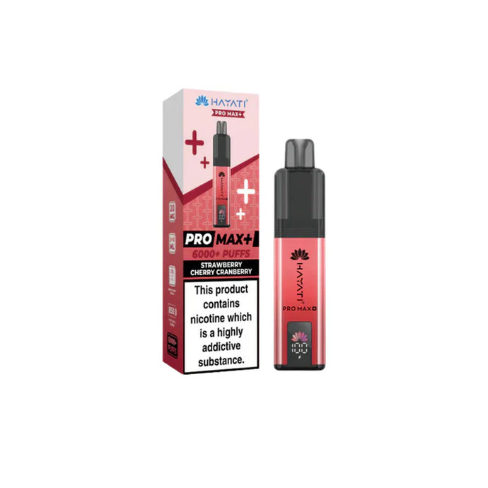 Hayati Pro Max Plus 6000 Puffs Prefilled Pod Kit | Strawberry Cherry Cranberry