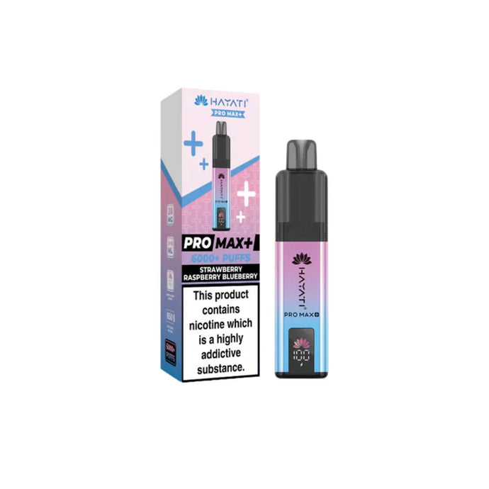Hayati Pro Max Plus 6000 Puffs Prefilled Pod Kit | Strawberry Raspberry Blueberry