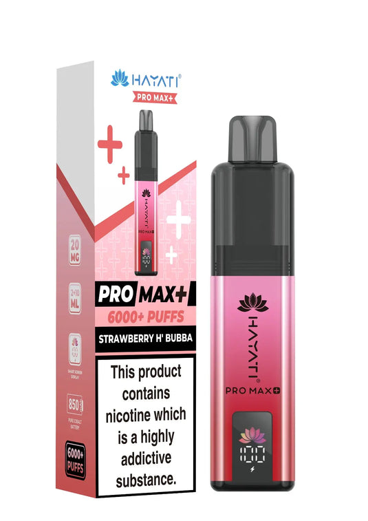 Hayati Pro Max Plus 6000 Puffs Prefilled Pod Kit | Strawberry H' Bubba