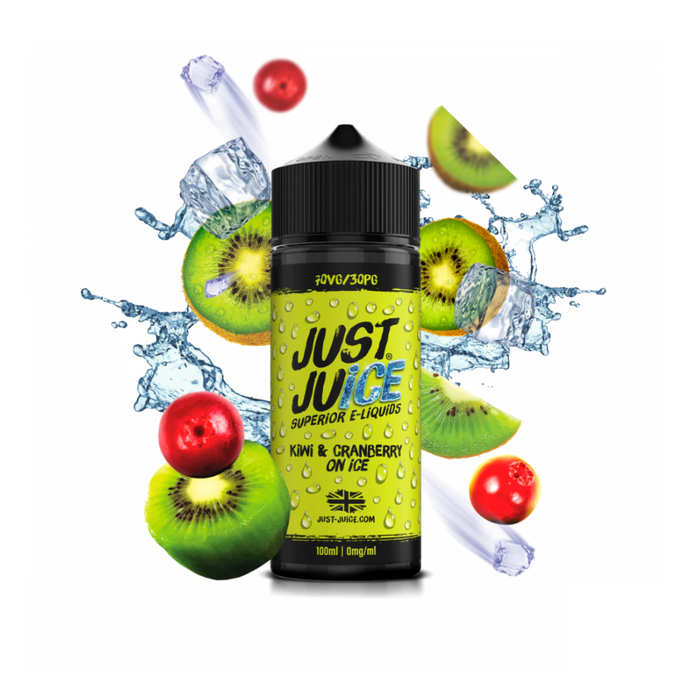 Just Juice Iconic 100ml Shortfill | Kiwi & Cranberry on Ice