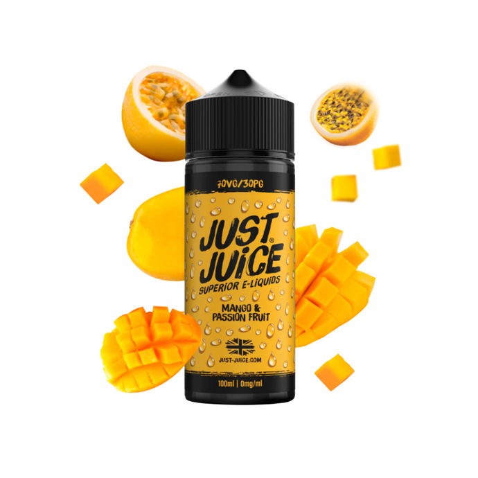 Just Juice Iconic 100ml Shortfill | Mango & Passion Fruit