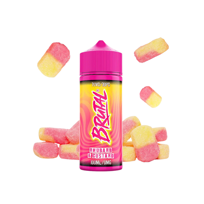 Just Juice Brutal 100ml Shortfill | Rhubarb & Custard
