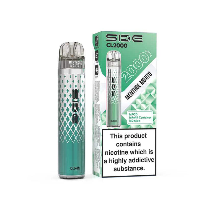 SKE Crystal CL2000 Prefilled Pod Kit | Menthol Mojito