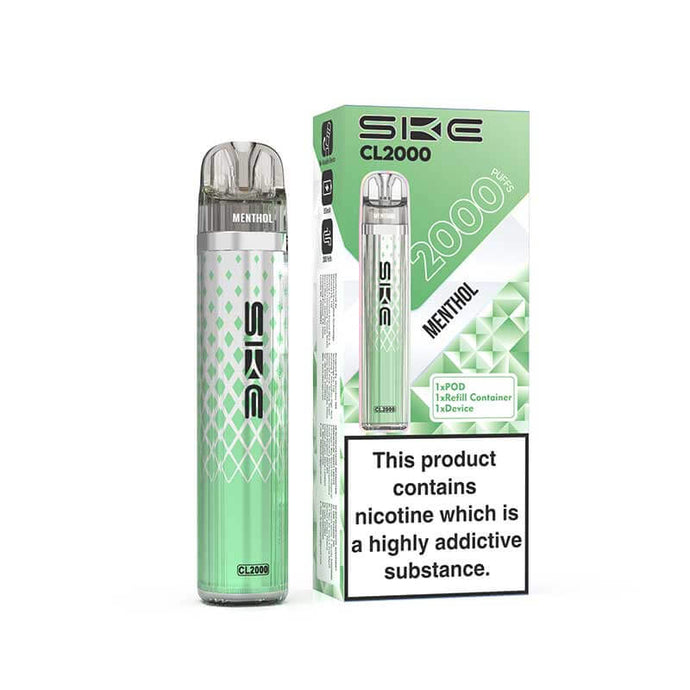 SKE Crystal CL2000 Prefilled Pod Kit | Menthol