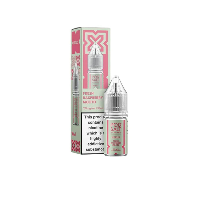 Pod Salt Nexus 10ml Nic Salts | Fresh Raspberry Mojito