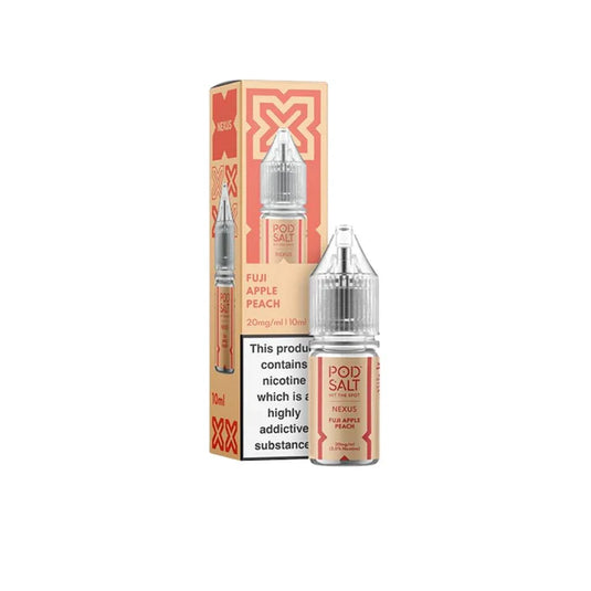 Pod Salt Nexus 10ml Nic Salts | Fuji Apple Peach