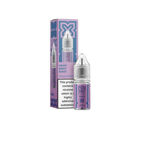 Pod Salt Nexus 10ml Nic Salts | Grape Berry Burst