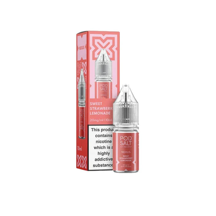 Pod Salt Nexus 10ml Nic Salts | Sweet Strawberry Lemonade