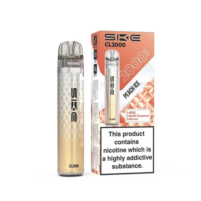 SKE Crystal CL2000 Prefilled Pod Kit | Peach Ice