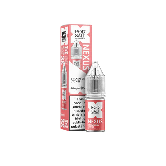 Pod Salt Nexus 10ml Nic Salts | Strawberry Lychee