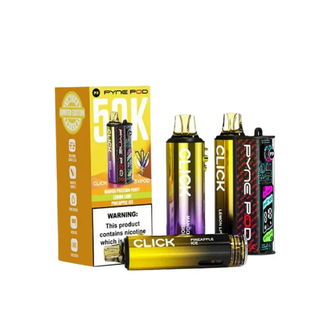 Pyne Pod Click 50k Prefilled Pod Kit | Yellow Edition