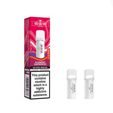 SKE Crystal Bar 600 Pro Prefilled Pod + Refill Container | Blueberry Raspberries