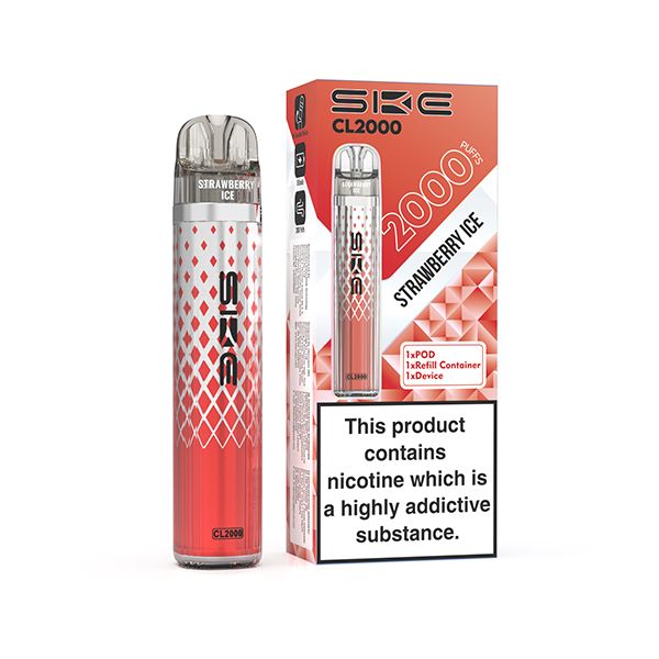 SKE Crystal CL2000 Prefilled Pod Kit | Strawberry Ice