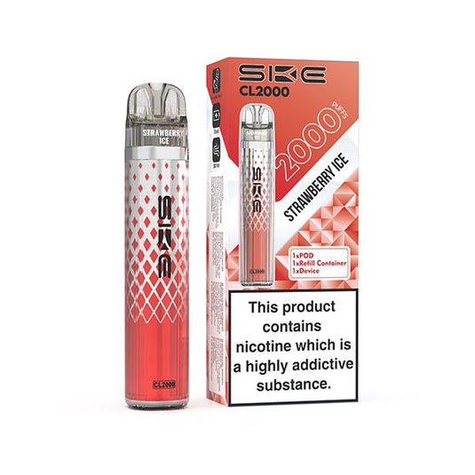 SKE Crystal CL2000 Prefilled Pod Kit | Strawberry Ice