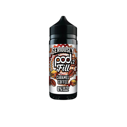 Seriously Pod Fill x2 100ml E-liquid Shortfill | Caramel Coffee
