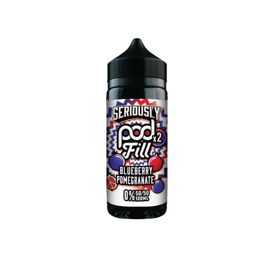 Seriously Pod Fill x2 100ml E-liquid Shortfill | Blueberry Pomegranate