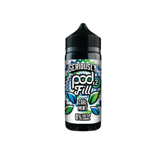 Seriously Pod Fill x2 100ml E-liquid Shortfill | Cool Mint