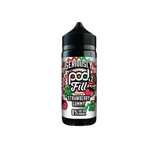 Seriously Pod Fill x2 100ml E-liquid Shortfill | Strawberry Gummy