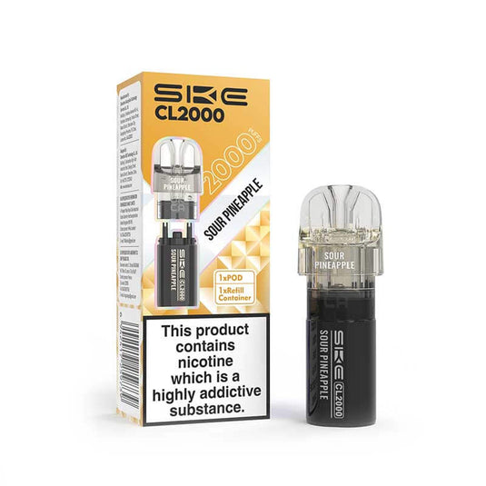 SKE Crystal CL2000 Prefilled Pod + Refill Container | Sour Pineapple