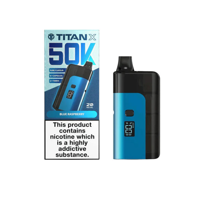 Titan X 50K Prefilled Pod Kit | Blue Raspberry