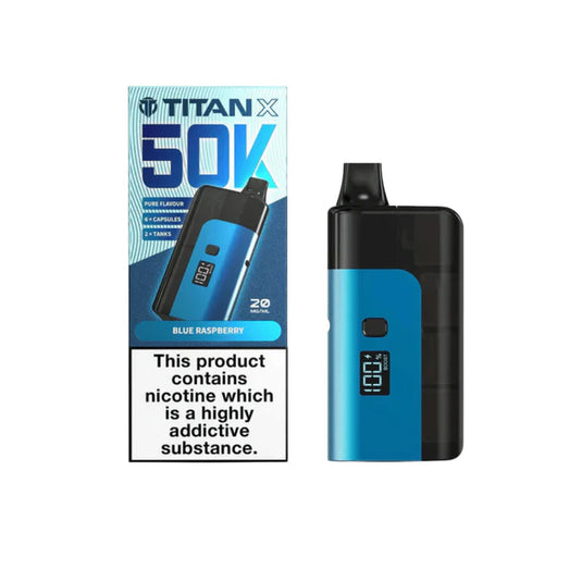 Titan X 50K Prefilled Pod Kit | Blue Raspberry