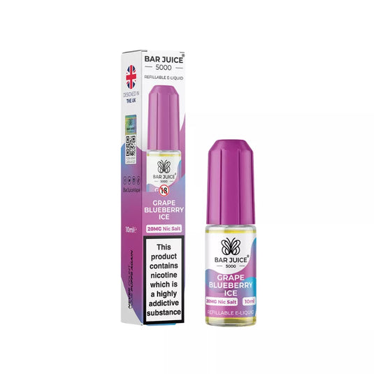 Bar Juice 5000 10ml Nic Salts | Grape Blueberry Ice