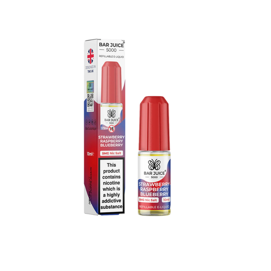 Bar Juice 5000 10ml Nic Salts | Strawberry Raspberry Blueberry
