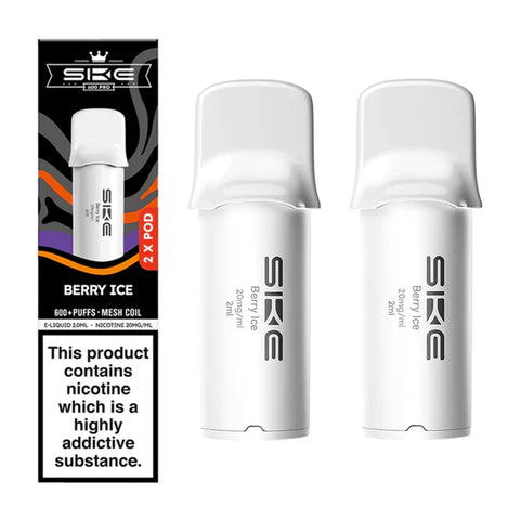 SKE Crystal Bar 600 Pro Prefilled Pod + Refill Container | Berry Ice