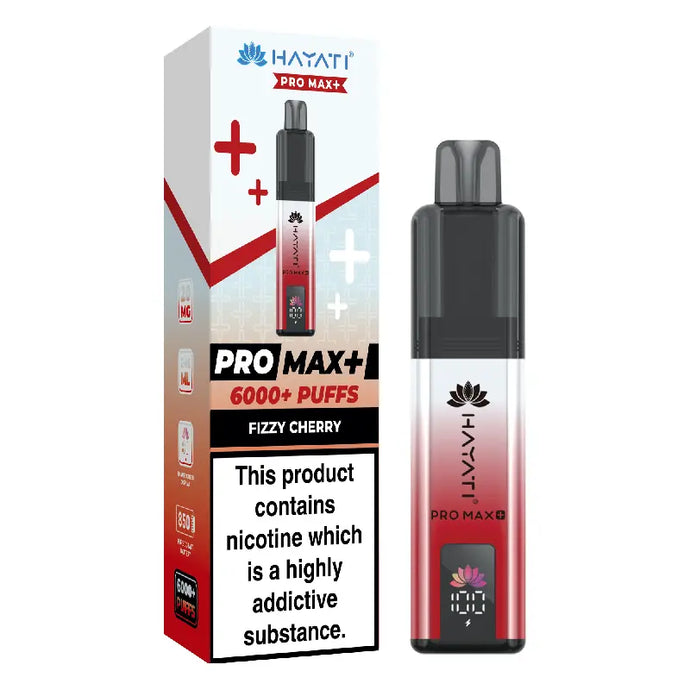 Hayati Pro Max Plus 6000 Puffs Prefilled Pod Kit | Fizzy Cherry