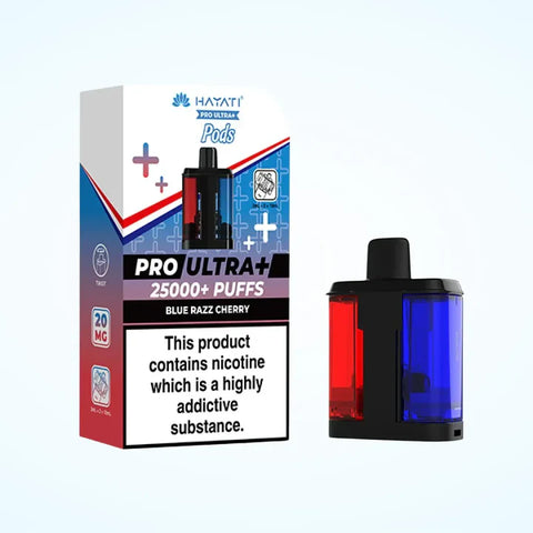 Hayati Pro Ultra Plus 25K Prefilled Replacement Pod | Blue Razz Cherry
