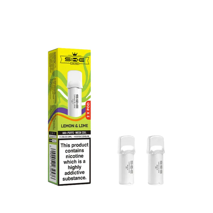 SKE Crystal Bar 600 Pro Prefilled Pod + Refill Container | Lemon & Lime
