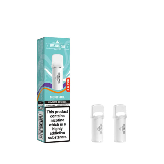 SKE Crystal Bar 600 Pro Prefilled Pod + Refill Container | Menthol